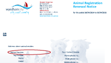 Animal Renewal Notice